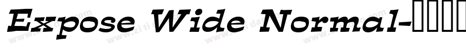 Expose Wide Normal字体转换